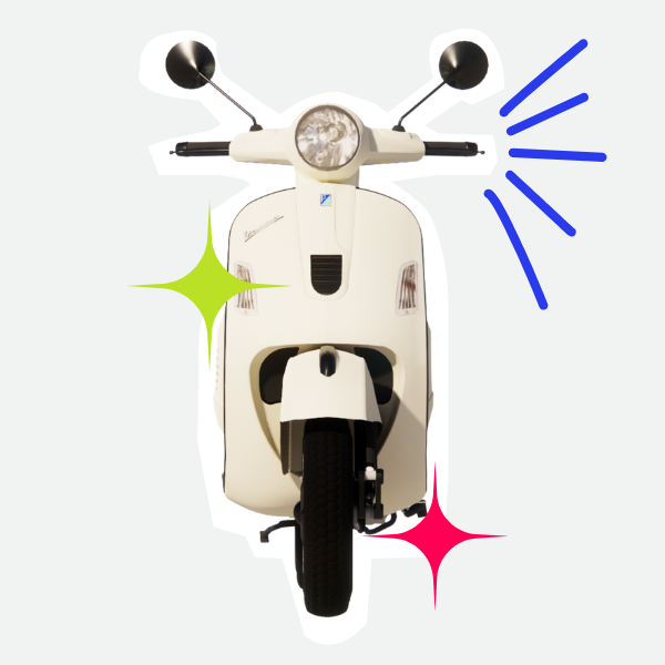 white vespa